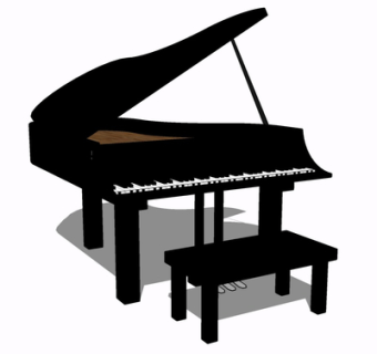 现代钢琴su模型