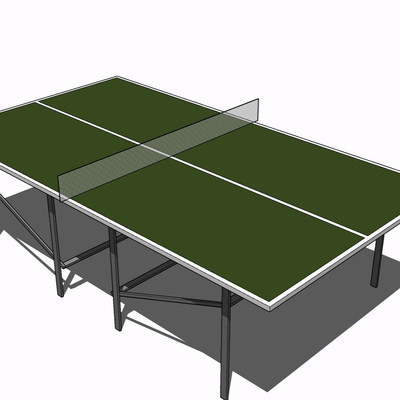 现代乒乓球桌su模型