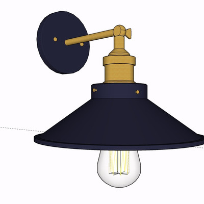 现代金属壁灯su模型