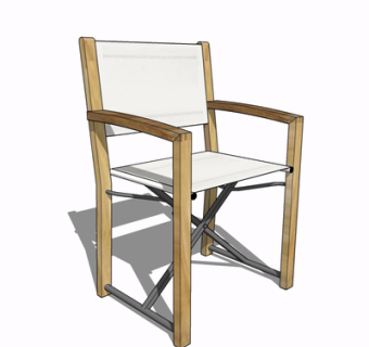 现代实木单椅su模型