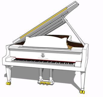 现代钢琴su模型