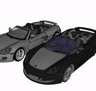 现代跑车su模型