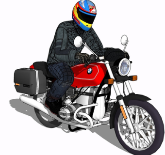 现代摩托车su模型