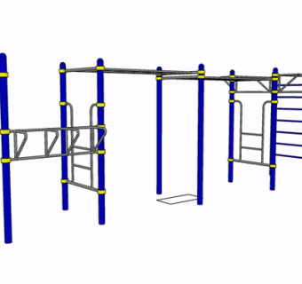现代健身器材su模型