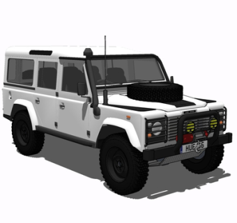 现代越野车su模型