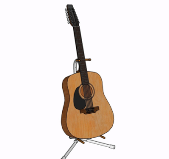 现代吉他su模型