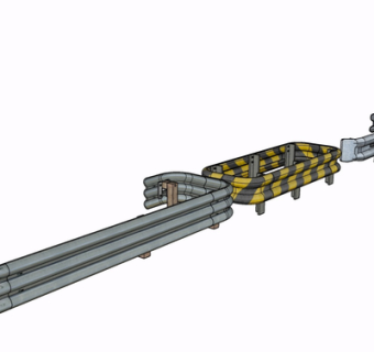 现代金属护栏su模型
