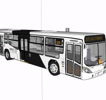 现代公交车su模型