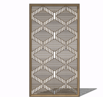 现代屏风隔断su模型