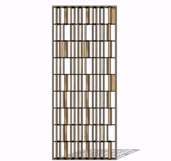 现代屏风隔断su模型