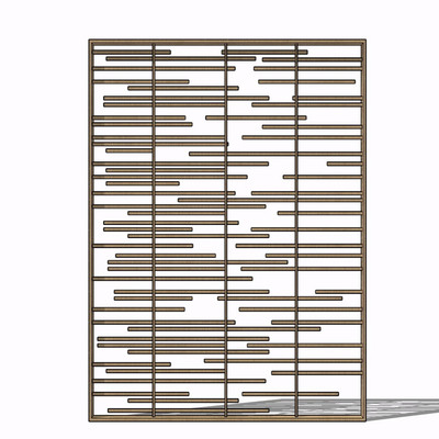 现代屏风隔断su模型