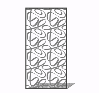 现代缕空隔断su模型