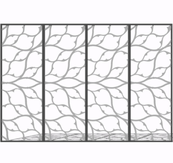现代屏风隔断su模型