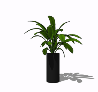 现代花瓶花卉su模型