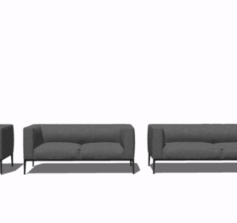 现代布艺多人沙发su模型