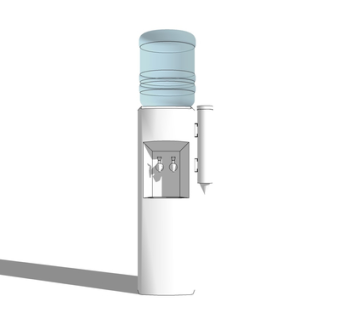 现代饮水机su模型
