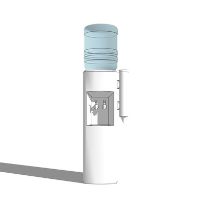 现代饮水机su模型