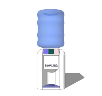 现代饮水机su模型