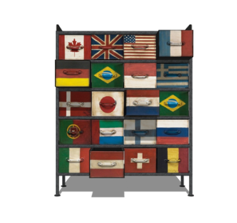 美式实木斗柜su模型