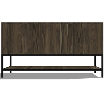 现代实木边柜su模型