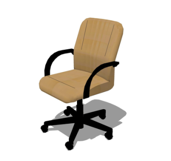 现代旋转办公椅su模型