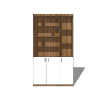 现代实木装饰柜su模型
