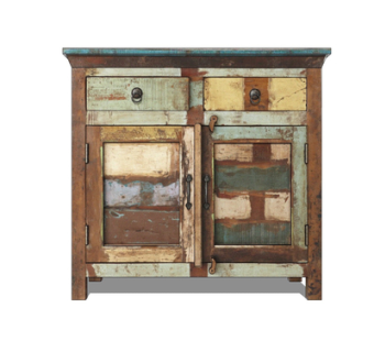 工业风实木边柜su模型