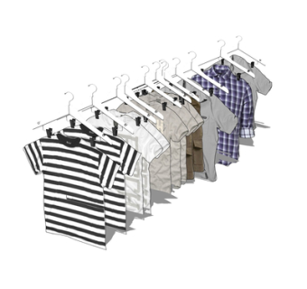 现代服饰su模型