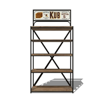 现代实木货架su模型