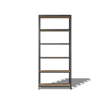 现代实木货架su模型