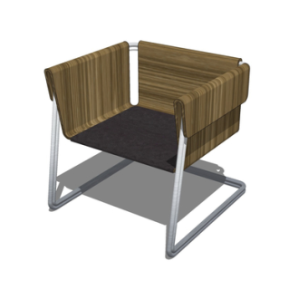 现代单椅su模型