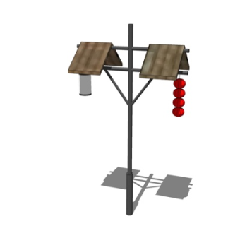 新中式路灯su模型