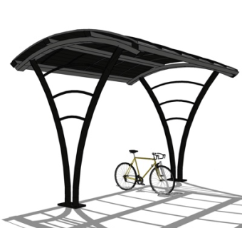 现代遮雨亭su模型