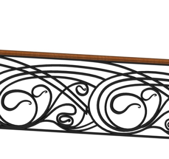 工业风金属护栏su模型