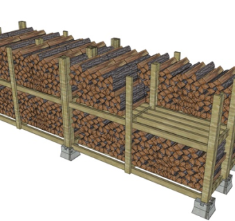 现代木柴su模型