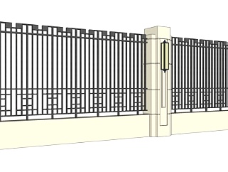 新古典庭院护栏su模型