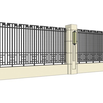 新古典庭院护栏su模型