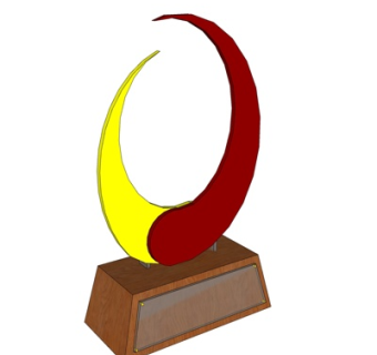 现代月亮装饰摆件su模型