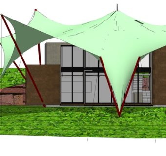 现代独栋别墅su模型