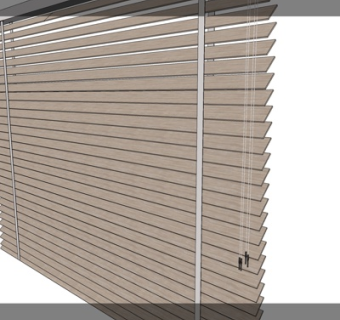 现代百叶窗帘su模型