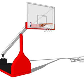 现代篮球框su模型