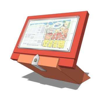 现代路线指示牌su模型