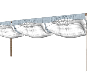 现代实木晾衣杆su模型