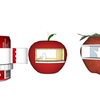 现代水果收银台su模型