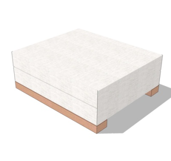 现代布艺沙发凳su模型