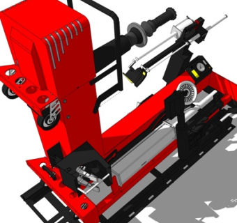 工业风机床设备su模型