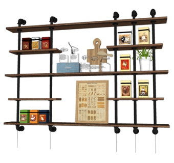 工业风装饰架su模型