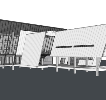 现代办公楼su模型