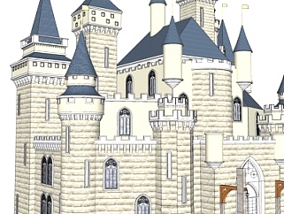 <em>欧式城堡建筑</em>su模型