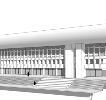 现代建筑外观su模型